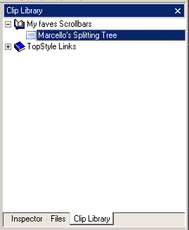 The new TopStyle Clip Library item