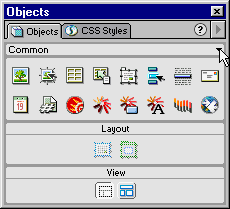 First, Ctrl+Click the iarrow in the upper right of the Objects Panel