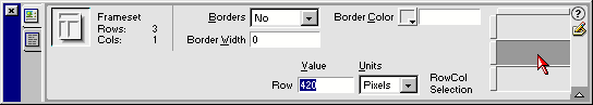 Setting the frame's properties