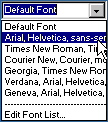 Font Choice Drop Down