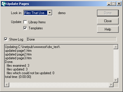 Figure 3: Update Pages